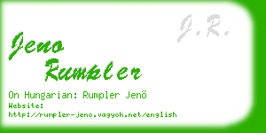 jeno rumpler business card